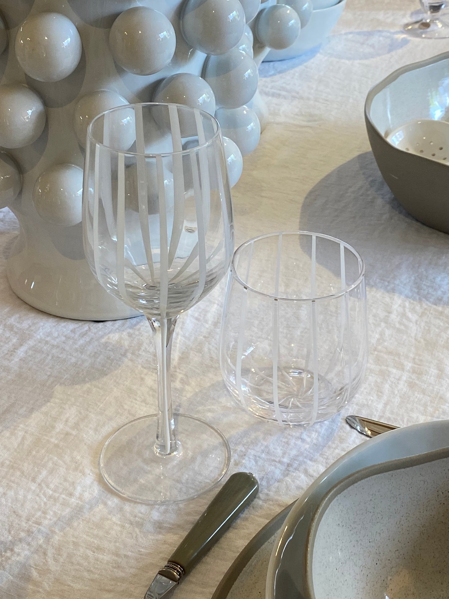 Lot de 4 verres à eau Stripe
