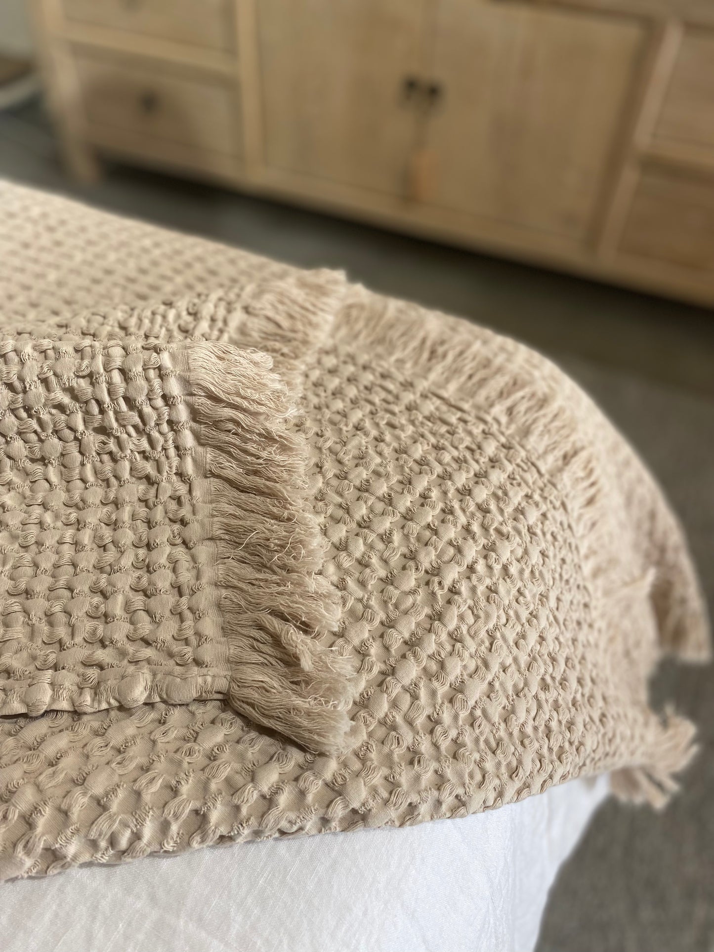 Plaid en nid d'abeille