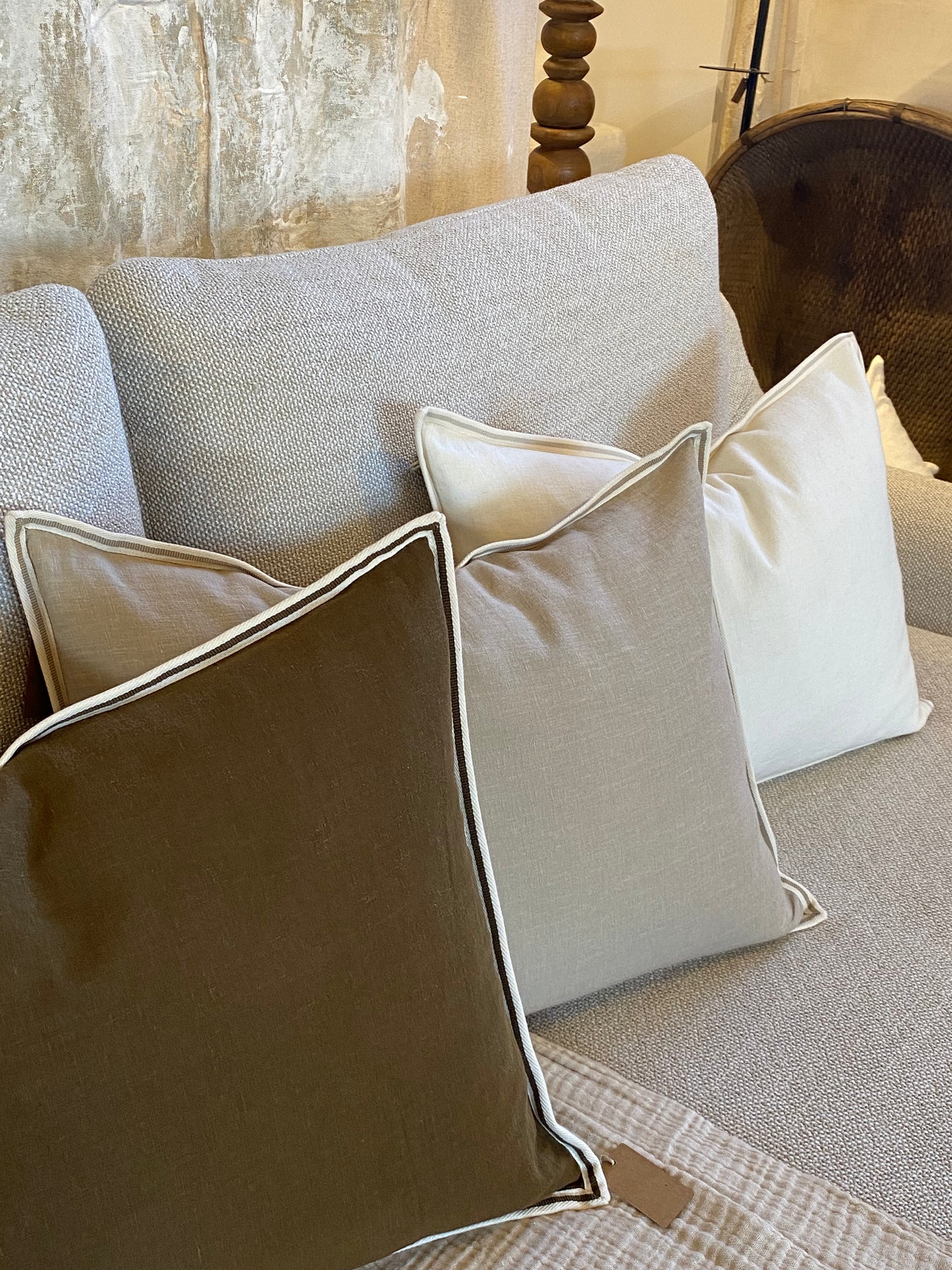 Coussin Philia beige