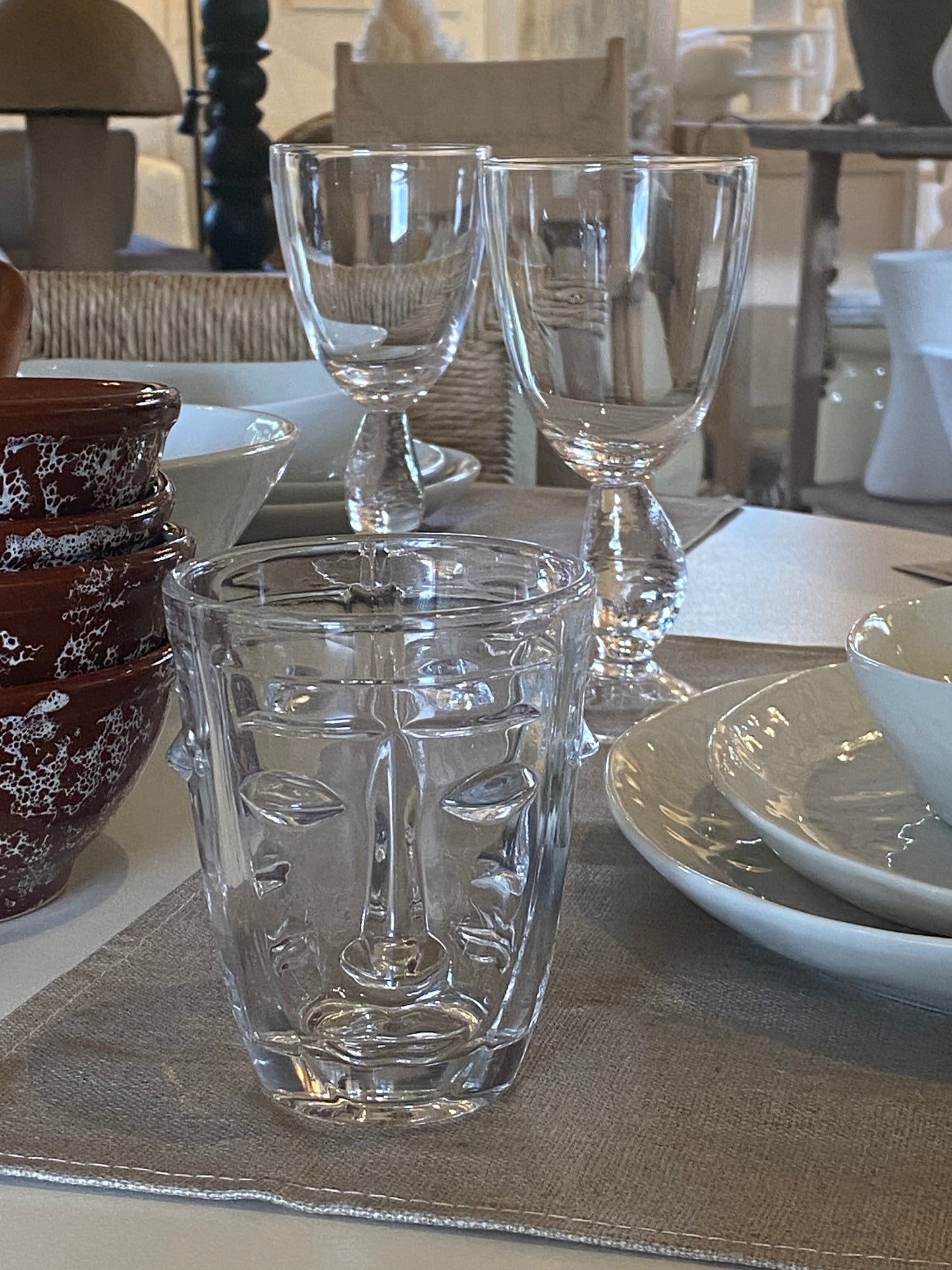 Lot de 4 verres visage