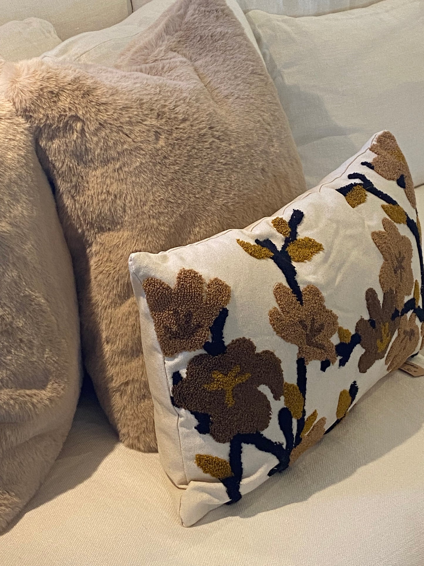 Coussin fleurs