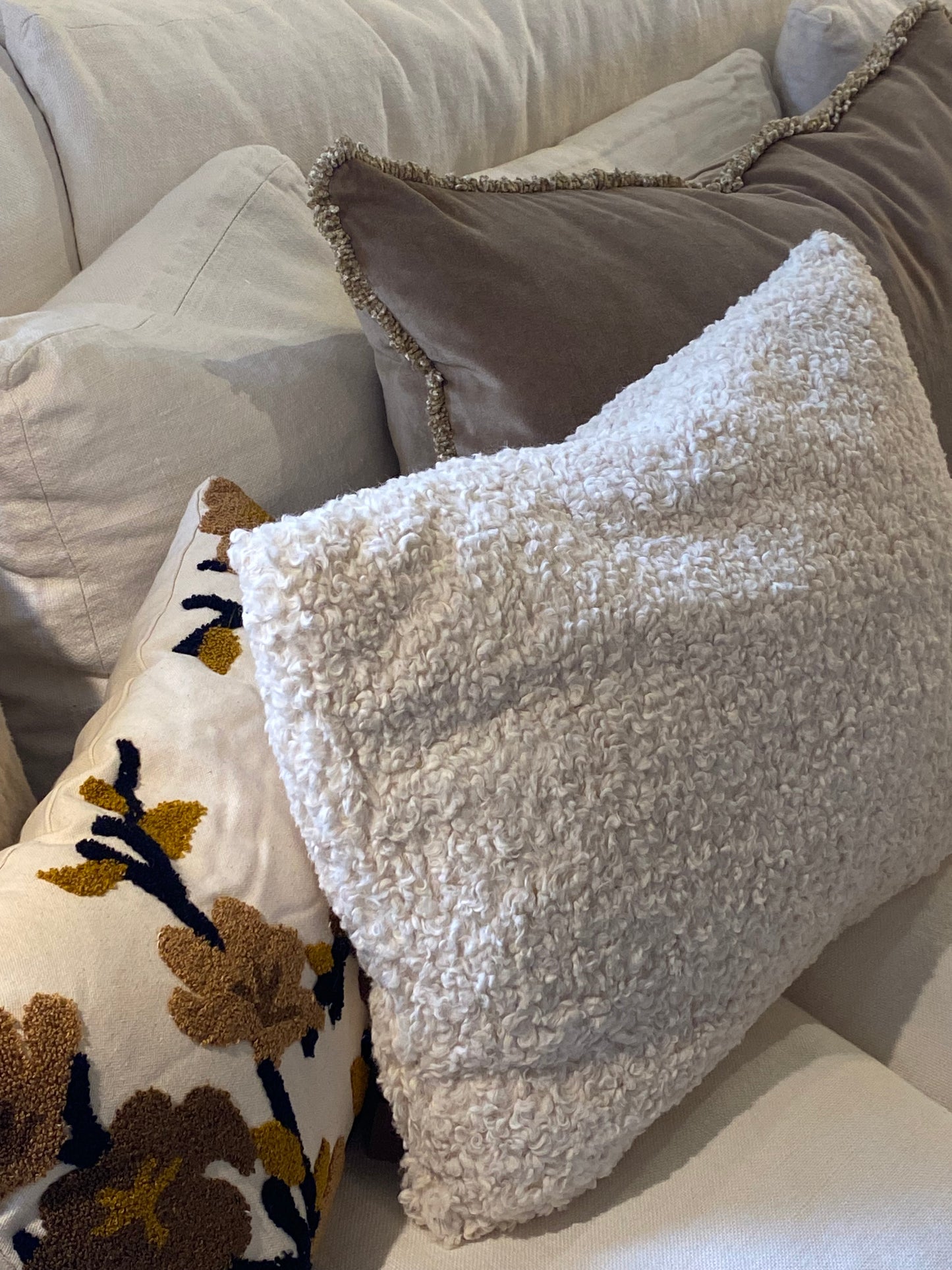 Coussin bouclettes