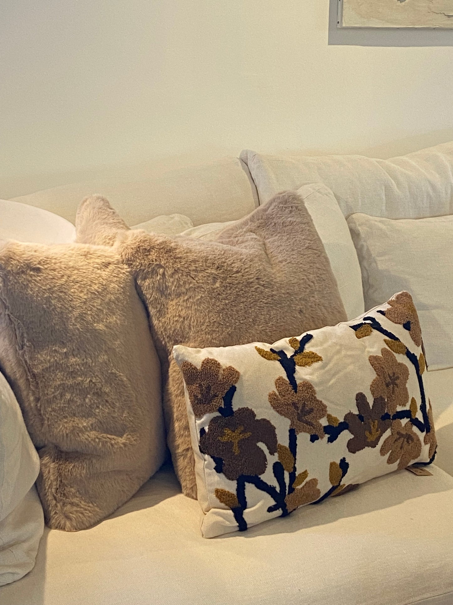 Coussin fleurs
