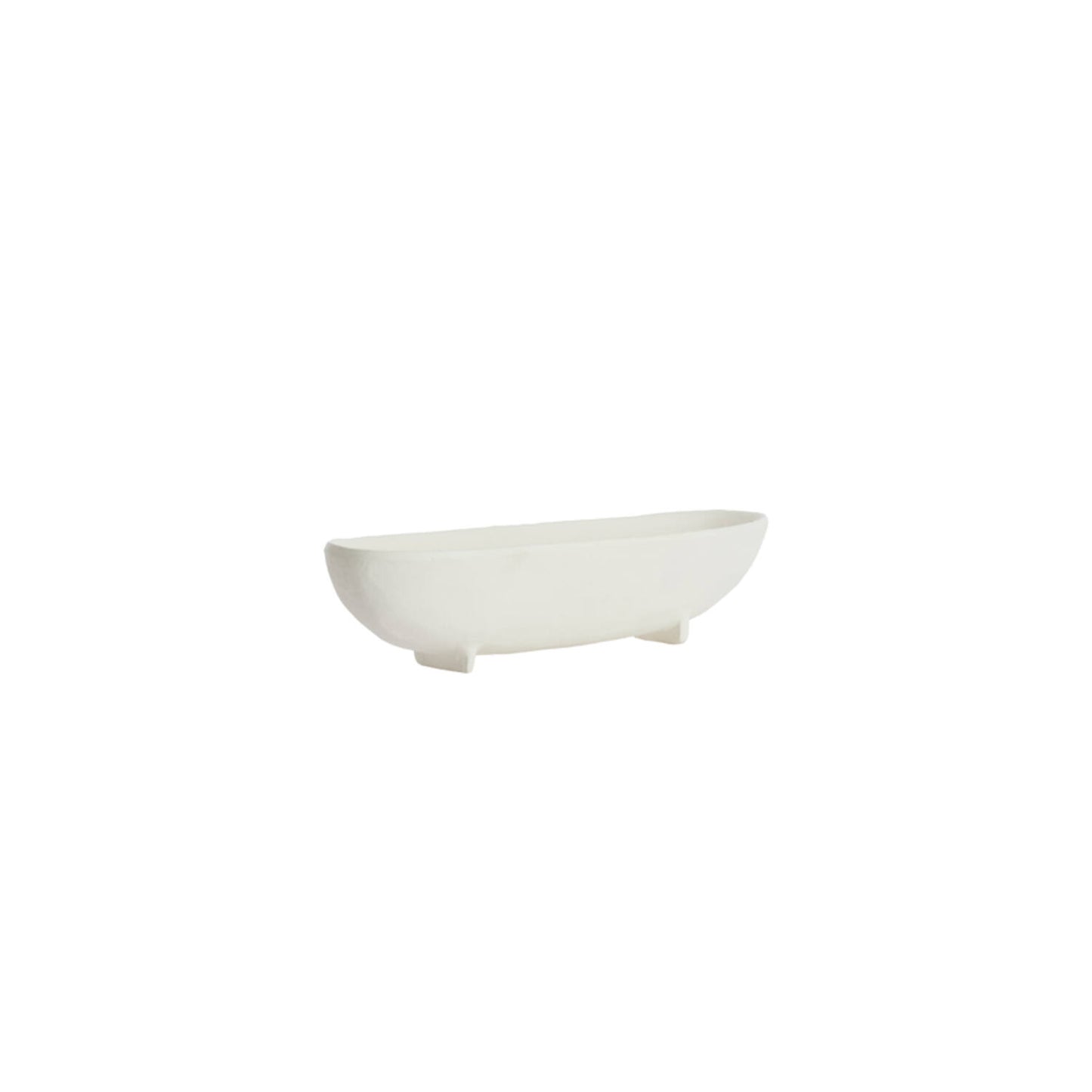 Plat sur pied blanc
