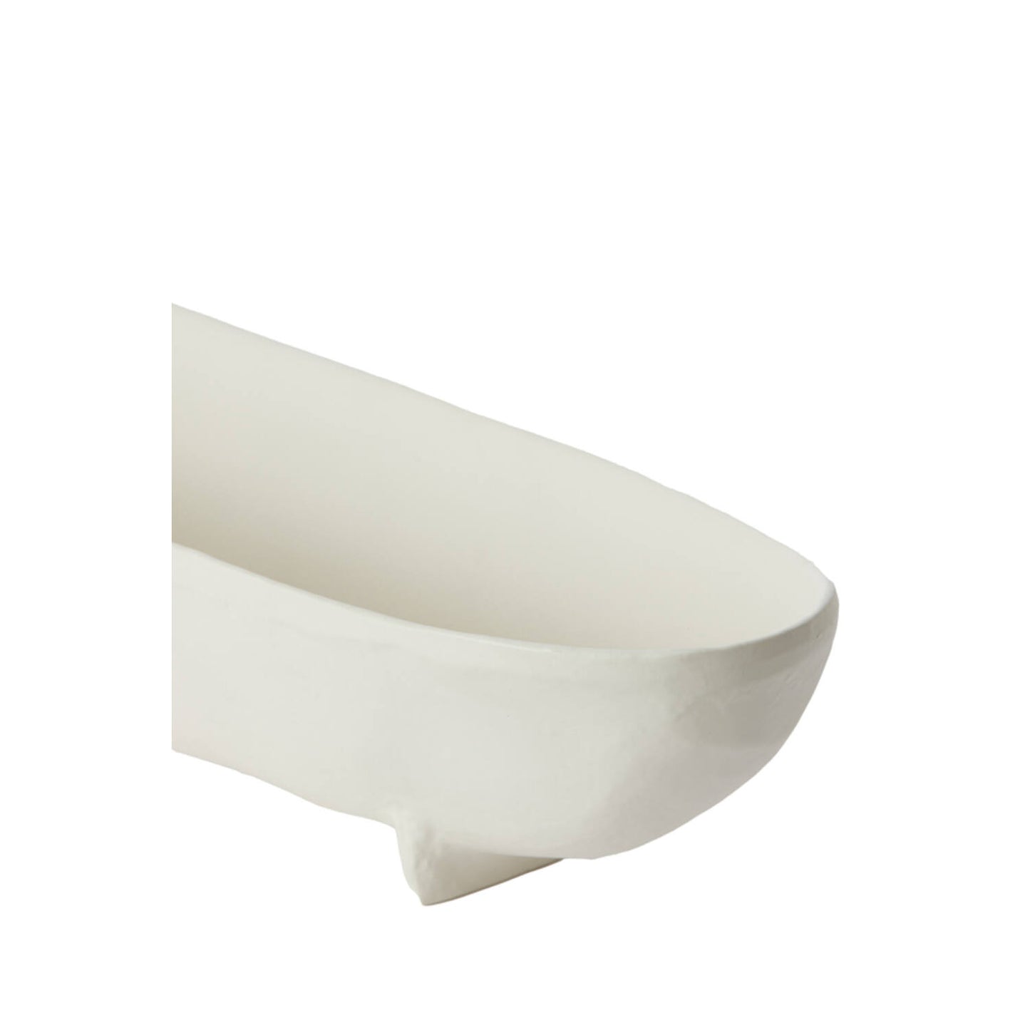 Plat sur pied blanc