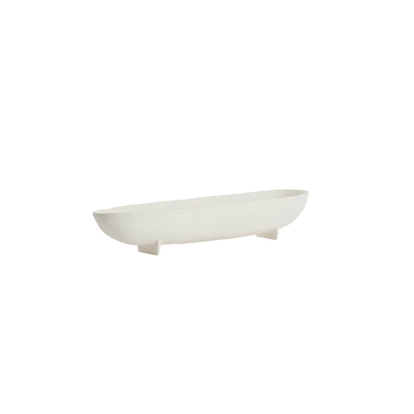 Plat sur pied blanc