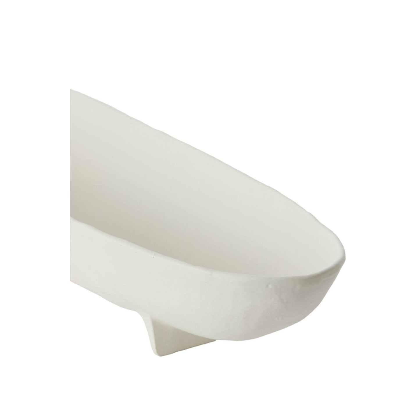 Plat sur pied blanc