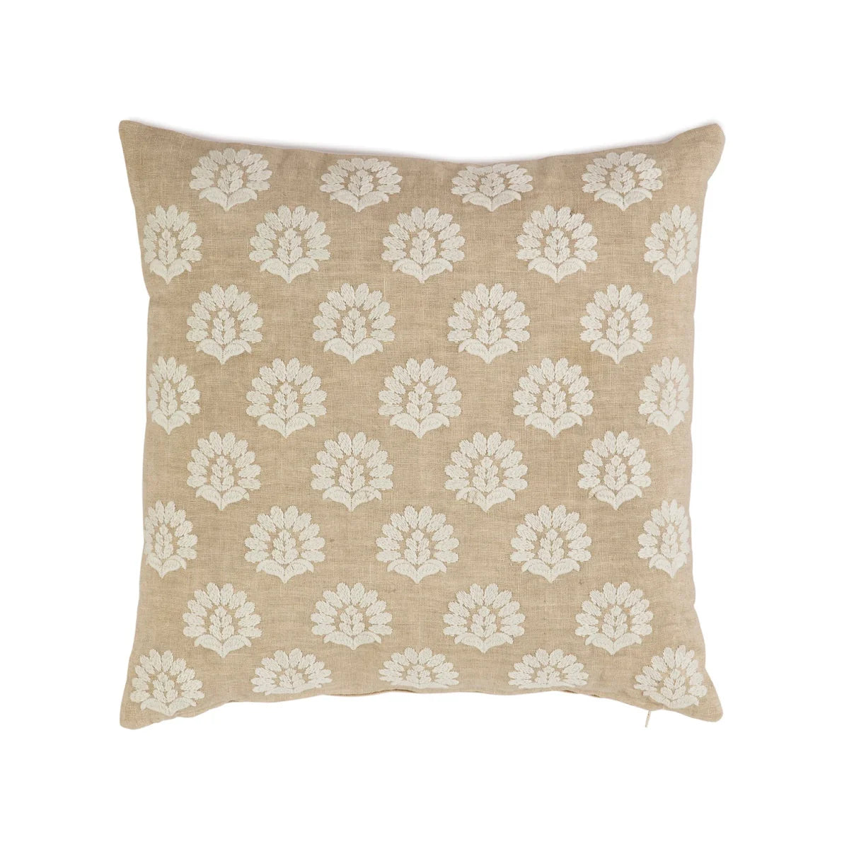 Coussin jacquard beige