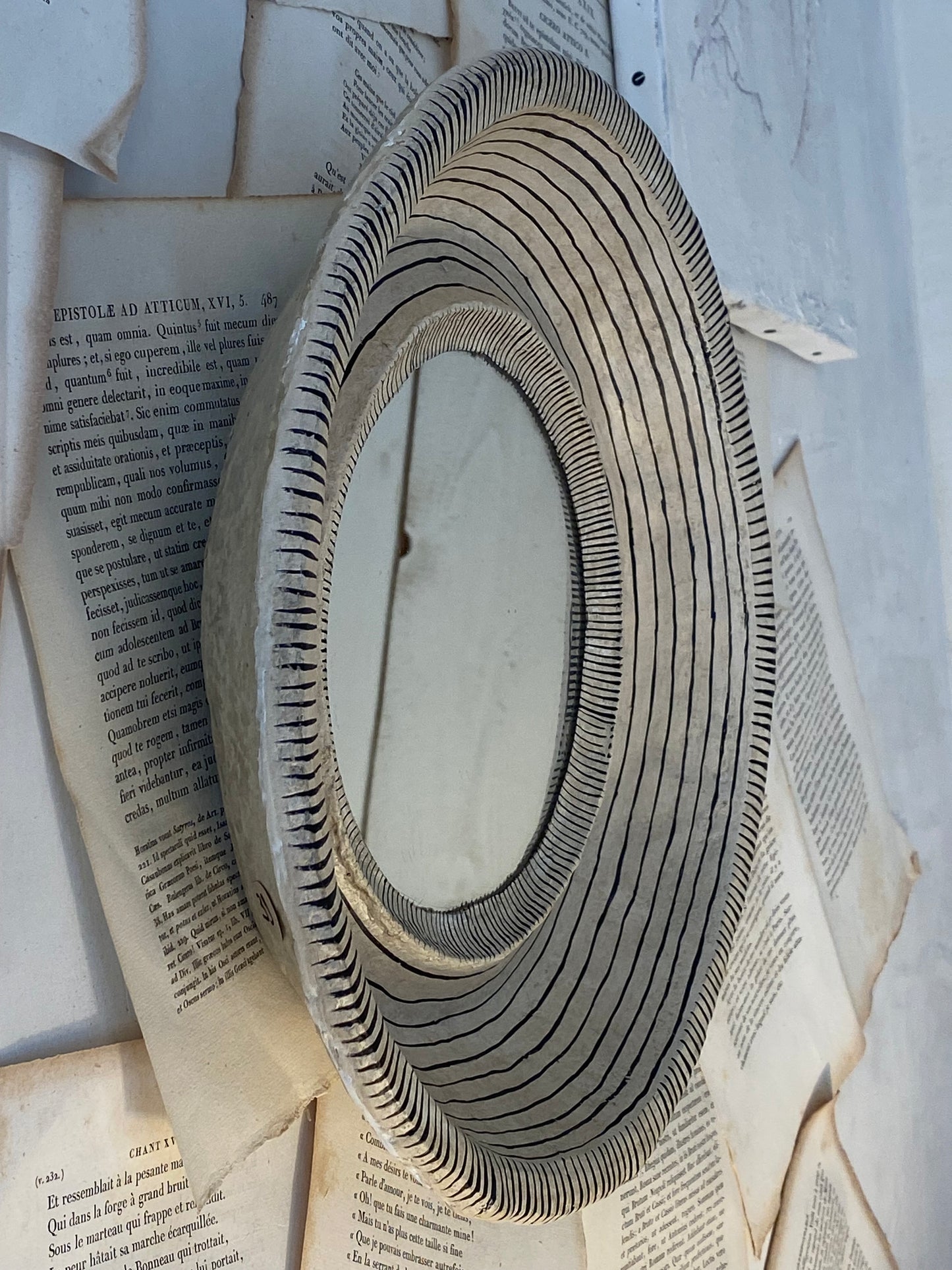 Miroir en papier mâché