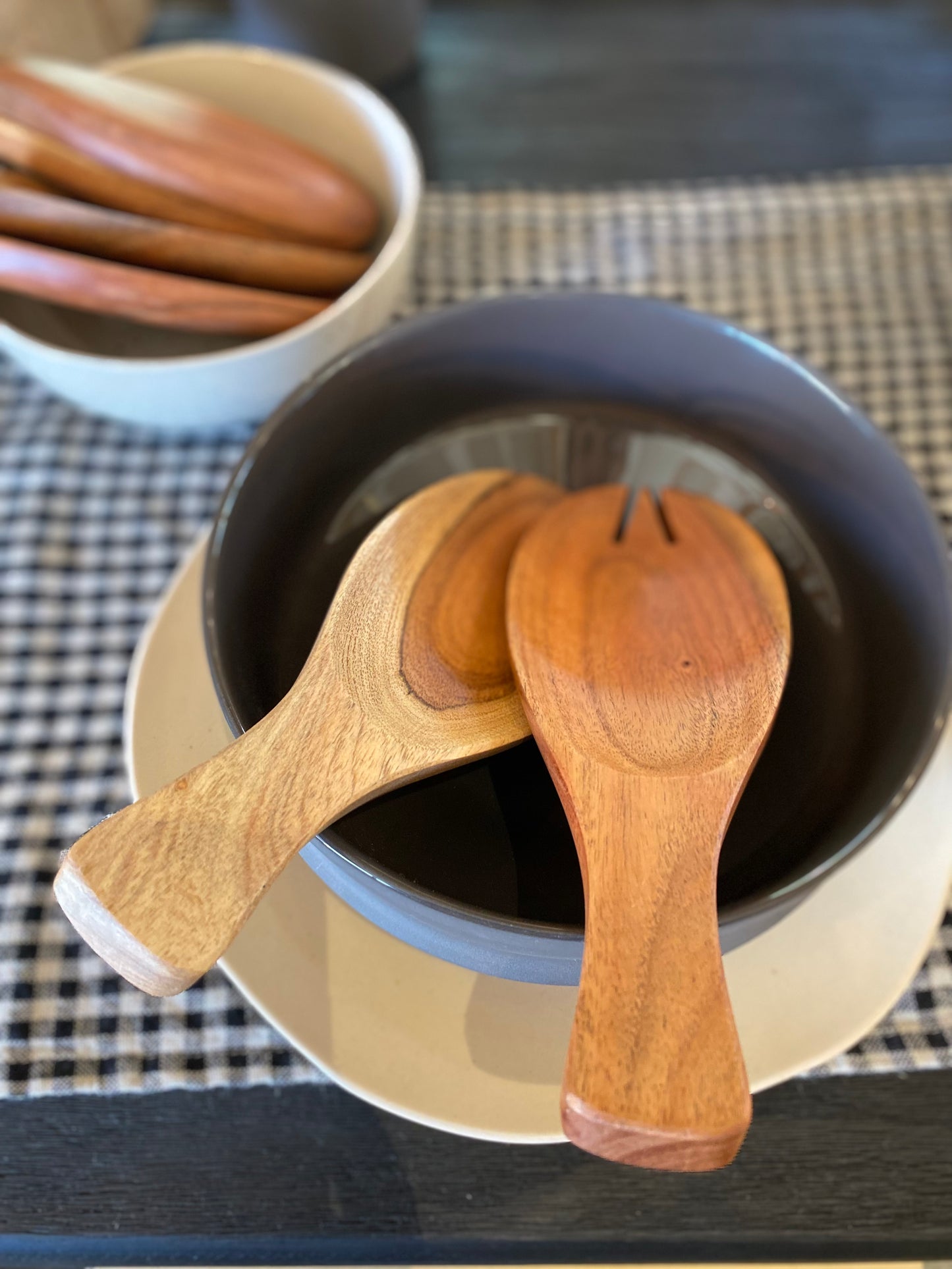 Couverts à salade en bois