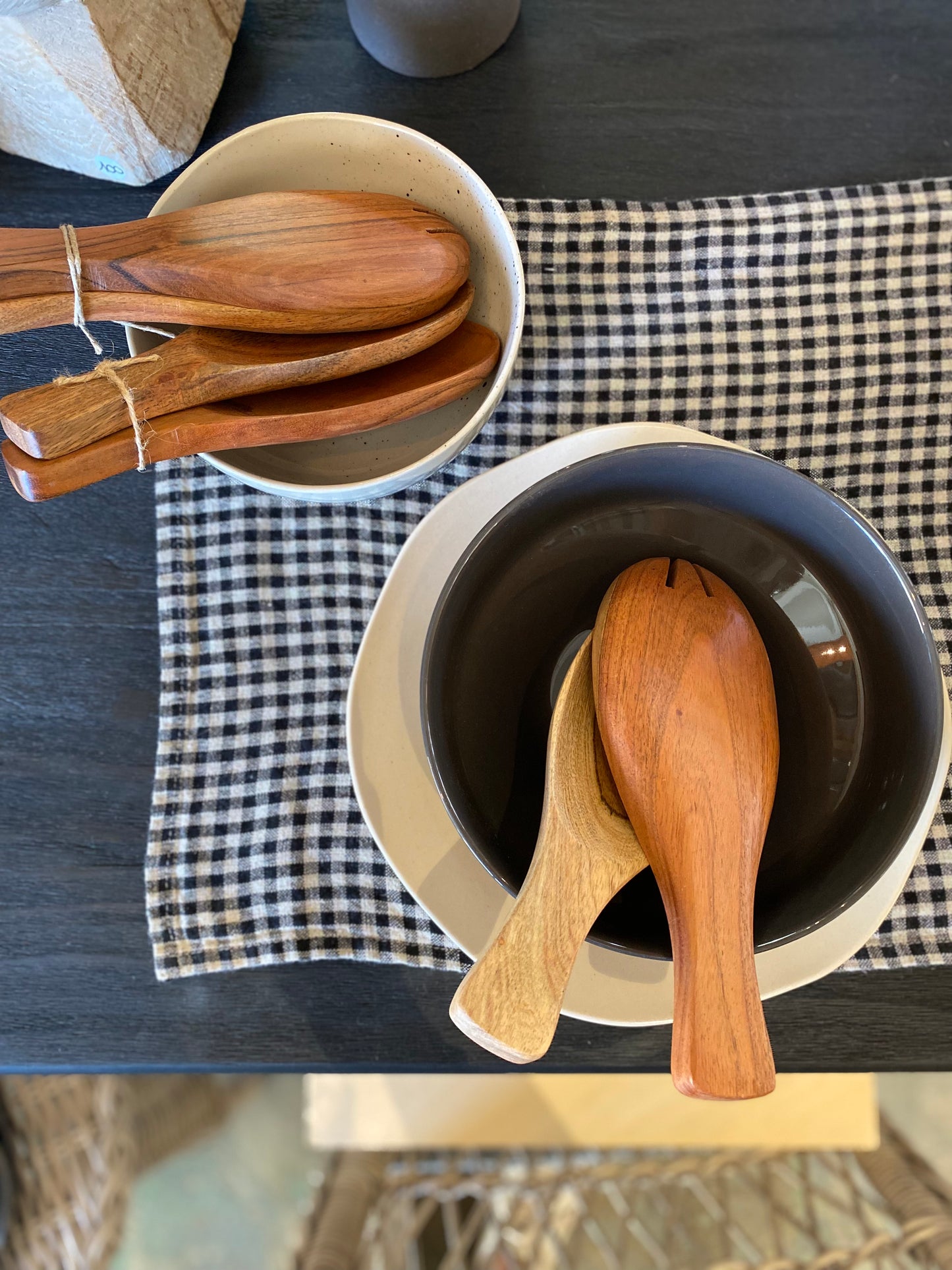 Couverts à salade en bois