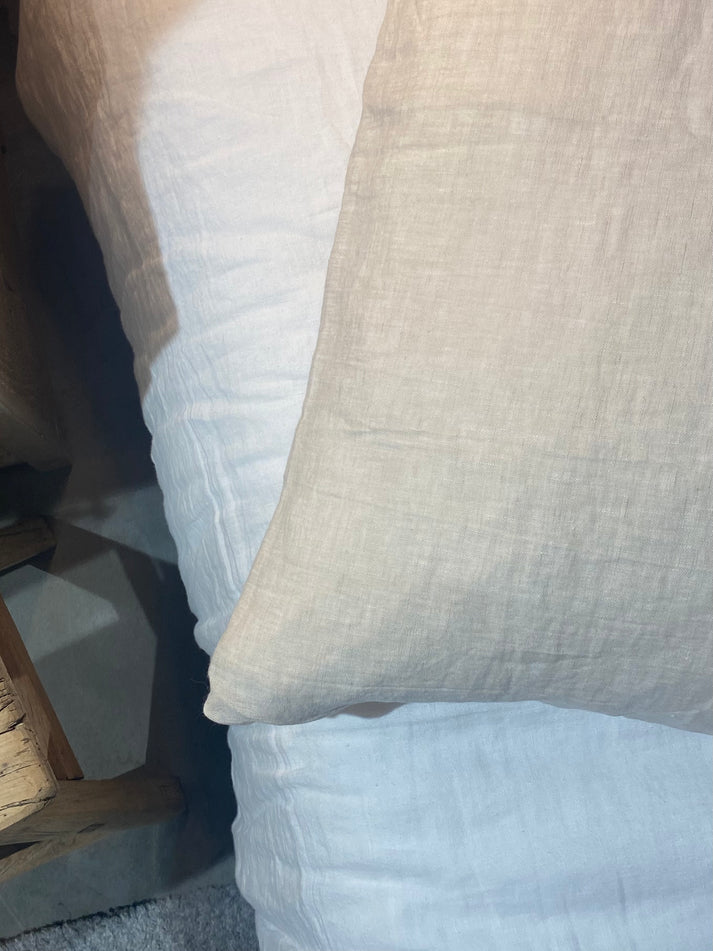 Housse de couette en Lin blanc