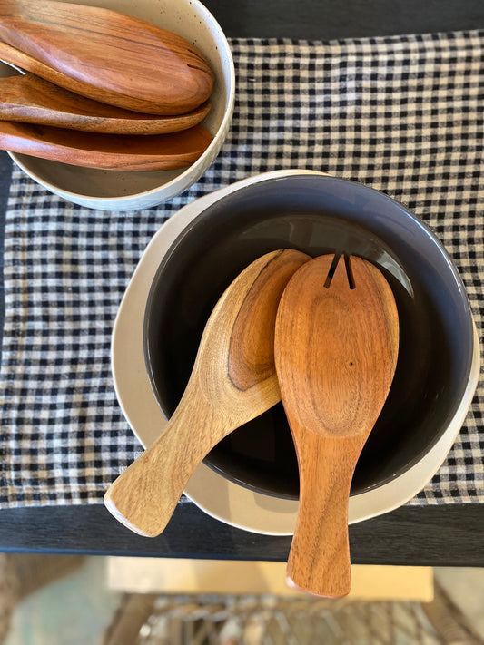 Couverts à salade en bois