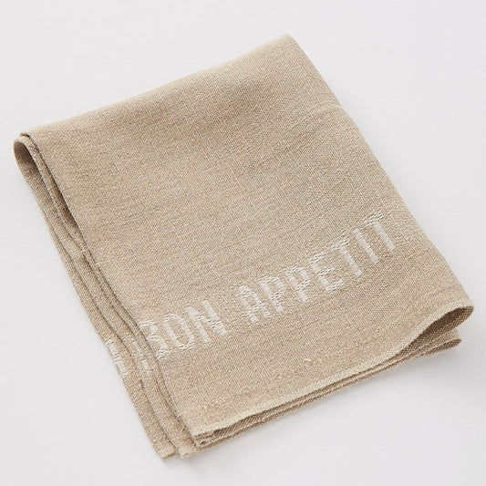 Serviette / Set de table BON APPETIT beige